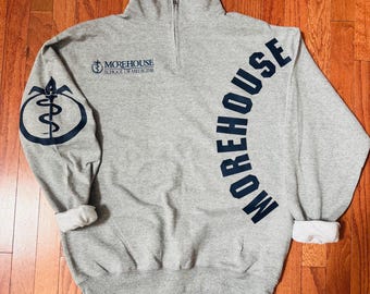 Custom embroidered College Quarter Zip Sweatshirt: Personalized School Apparel