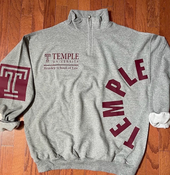 Custom College Quarter Zip Sweatshirt: Temple University - Etsy