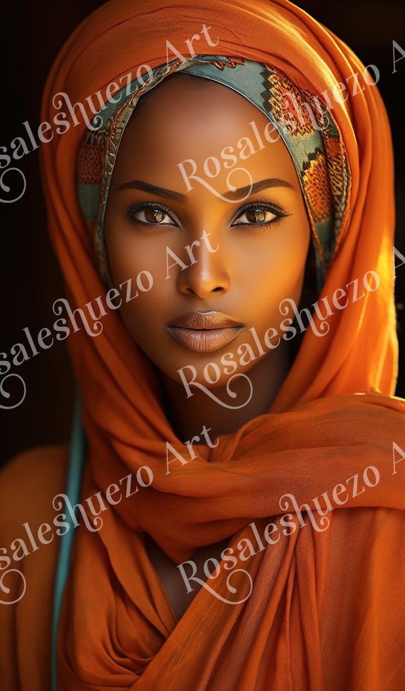 Somali Woman Wearing Colorful Headwear | Various Colored Outfits | 24 ...