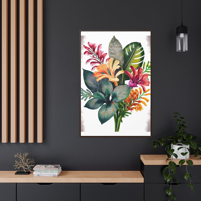 Beautiful Tropical Wall Art, Set of 3 Beautiful Botanical Art Set