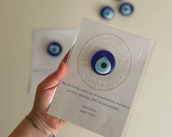 Handgemachte türkische Glas Evil Eye Charm / Glück Hochzeit Gunsten / Magnet Geschenke