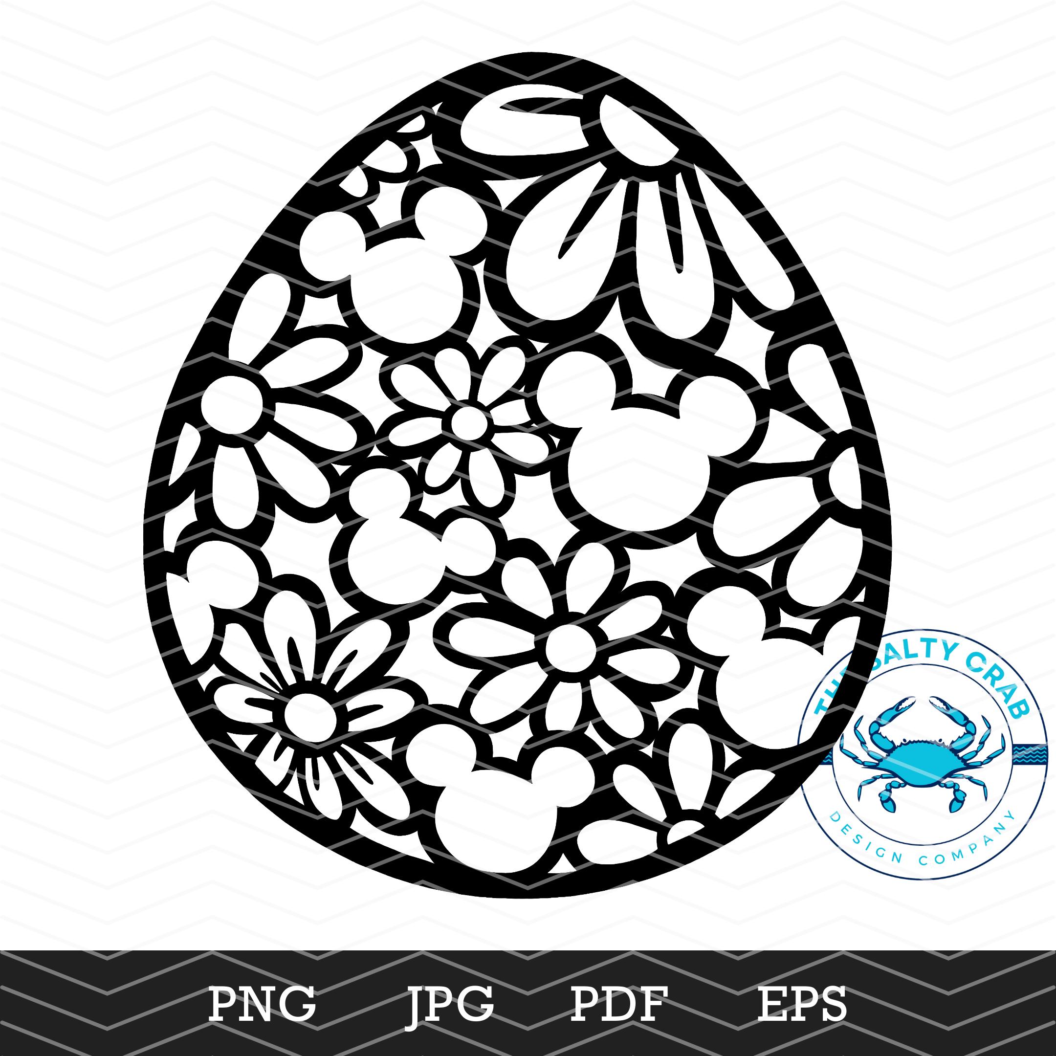 Mickey Easter Egg Spring Design SVG PNG EPS | Mickey Spring Vinyl ...