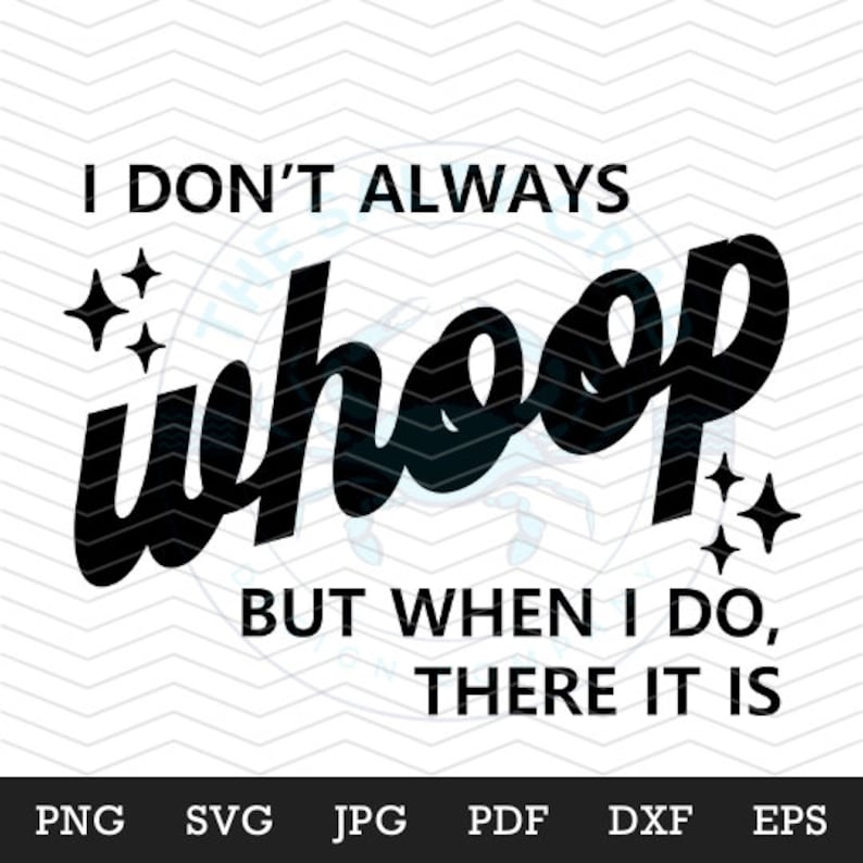 Puede incluir: Dise&ntilde;o gr&aacute;fico en blanco y negro con el texto "No siempre whoop, pero cuando lo hago, ah&iacute; est&aacute;".