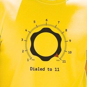 Koszulka „Dialed to 11”, zabawny prezent dla gitarzysty, koszulka dla muzyka Spinal Tap