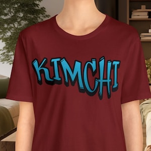 Kimchi, camiseta de kimchi, comida coreana, comida asiática, camiseta de kimchi, sudadera unisex, texto de grafiti, tazón de arroz, kimchi coreano
