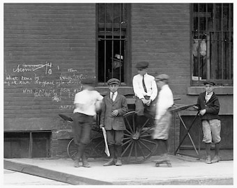 Greenwich Village Kids, NYC 1900s Vintage Photo Print