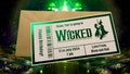 Personalised Wicked Theatre Keepsake Ticket Voucher, Surprise Customised Gift Card, Musical Concert, Foil Ticket