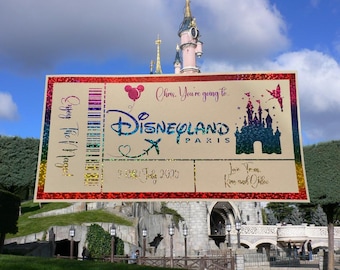 Personalised Disneyland Paris Keepsake Ticket Voucher, Surprise Customised Foil Ticket Gift Card