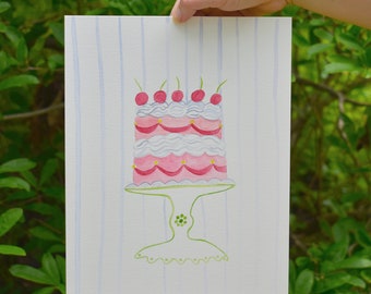 Cake Watercolor Painting