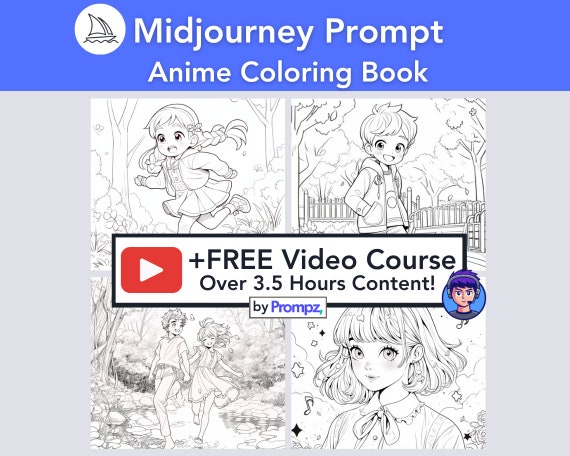 5 Great Midjourney Prompts for Custom Coloring Books Pages