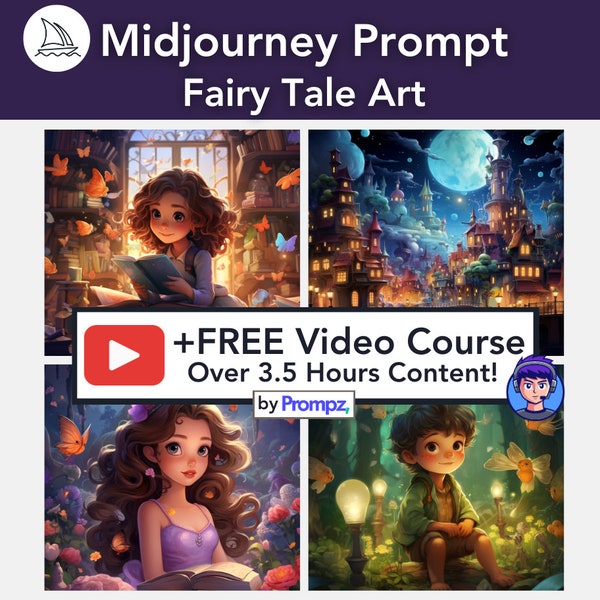 Midjourney Prompt for Fairy Tale Art, Fairy Tale Prompt, AI Prompt, Best Midjourney Prompts, Learn Midjourney, Children's Book Prompt