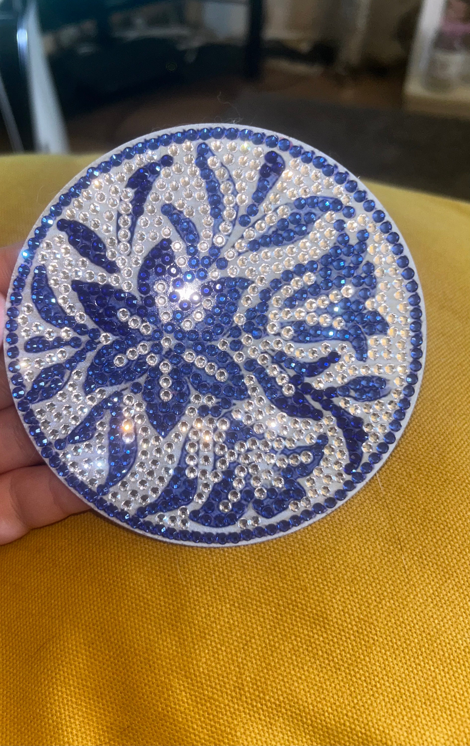  Libfx Diamond Art Coasters Kit with Holder, 8 Pcs