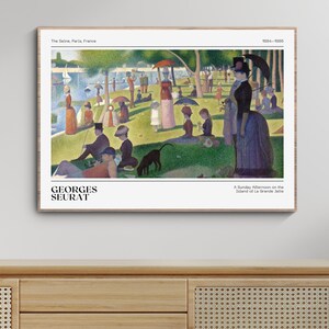 Sunday Afternoon on the Island of La Grande Jatte x Georges Seurat - Digital Poster Print - Pointillism Art Decor - 5 Sizes Instant Download