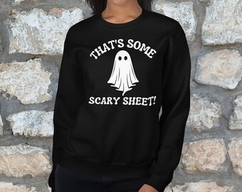 Questo è un foglio spaventoso! Felpa, Halloween divertente, fantasma spaventoso, vibrazioni spettrali