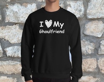Felpa Amo il mio Ghoulfriend, Camicia per coppia di Halloween, I Heart My Girlfriend