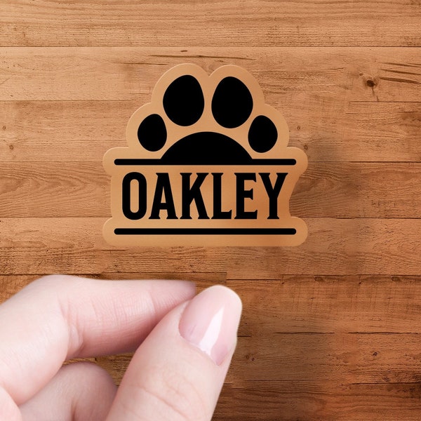 Custom Name Stickers with Paws Design, Personalized Dog name sticker for Dog Food Bowl, Personalized Waterproof Doggie Name Label Dog Lover