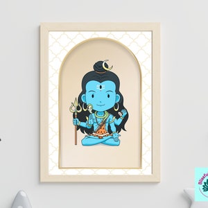 Shiva Wall Art |Shiva Printable Wall Decor | Shiva Wall Print | Shiva Wall Decor | Indian Kids Room Wall Decor | Lord Shiva Wall Decor