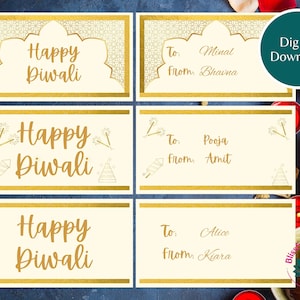 Diwali Gift Tag | Diwali Favor Tag | Printable Diwali Gift Label | Personalized Diwali Favor Tag | Personalized Food Tag | Diwali Food Tag