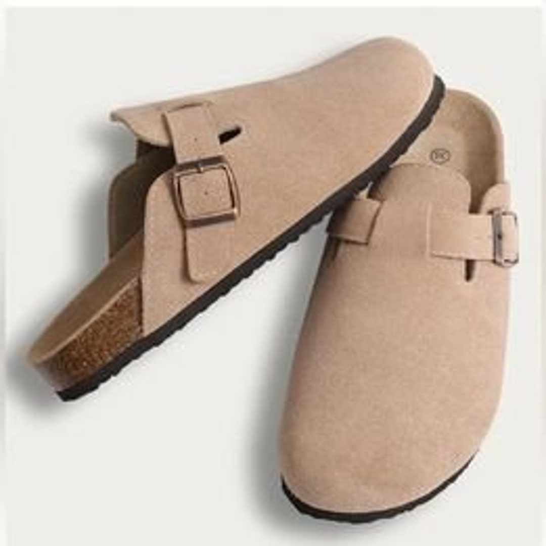 wool clogs with cork soles
