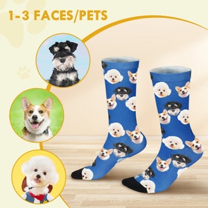 Custom Pet Photo Socks，Custom Socks，Custom Pet Socks，Picture Socks，Personalized Socks，Put Any Faces On socks，Personalized Dog Socks