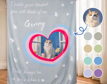 Custom Pet Blanket， Custom Dog Face Blankets，Personalized pet photo Blankets，Custom Dog and Cat Blanket with Picture