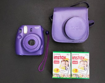 FujiFilm Instax Mini 8 Instant Film Camera w/ Case & 4 Packs of Film + 8 exposures