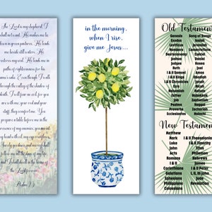 6 Printable Bookmarks | printable file, digital download, Christian bookmarks, Scripture bookmarks, Biblical phrases