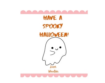 Halloween Editable Gift Tag- Ghost