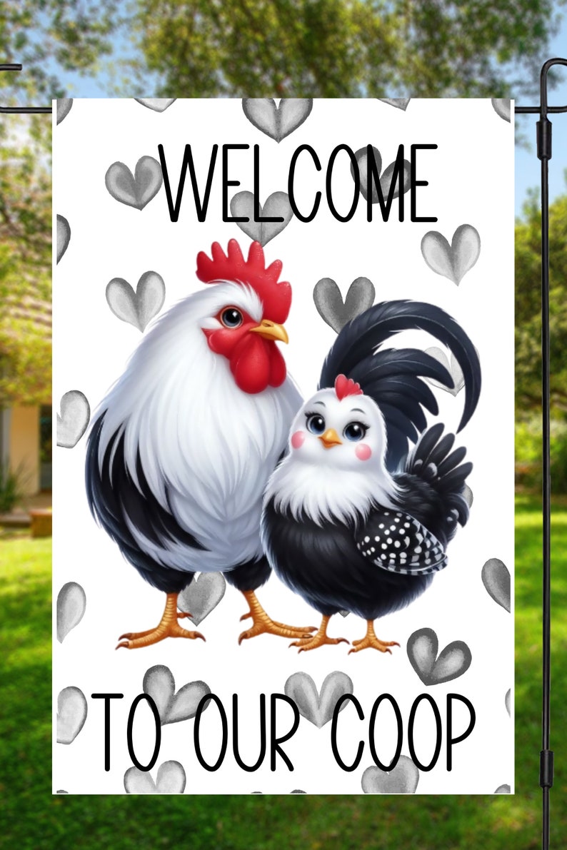 Sublimation Garden Flags, , Coop , PNG, Chickens Instant Download, Garden Flag, Outdoor