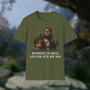 Halsin ! BIGFOOT IS REAL And He Ate My AsH | BG3 Meme | Cryptid Furry Shirt Tshirt Gift Inspired