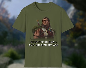Halsin ! BIGFOOT IS REAL And He Ate My AsH | BG3 Meme | Cryptid Furry Shirt Tshirt Gift Inspired