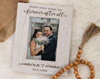 Personalized Wedding Picture Frame | Forever After All Picture Frame | Unique Wedding Gift for Couples | Anniversary Picture Frame Gift