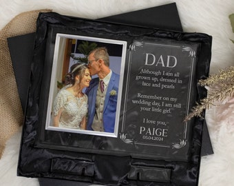 Father of the Bride Gift from Bride | Personalized Father of the Bride Picture Frame | Dad Daughter Wedding Picture Frame | Dad Wedding Gift