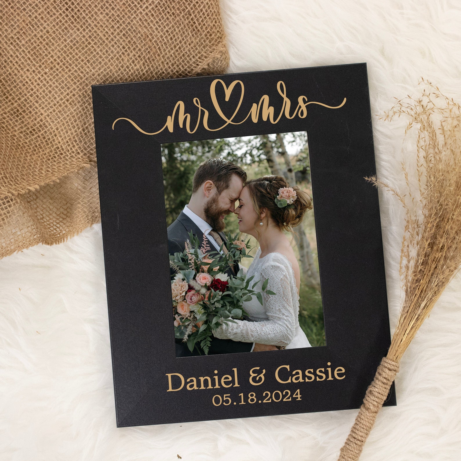 Mrs. Photo Mr and Mrs Wedding Picture | Personalized Wedding Photo Frame | Mr ...