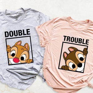 Chemise Chip and Dale, Chip and Dale, Double Trouble, Chemise famille Disney, Vacances Disney, Chemise frère et sœur, Chemise frère soeur, Couple Disney