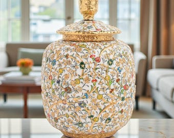 ハンドメイドの赤と青の陶器製花瓶 30 cm – テーブルトップや室内装飾 