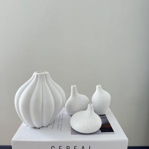 Handmade Stoneware Vase Set: Nordic Minimalist Home Decor