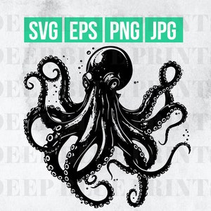 Octopus SVG | Octpous Clip Art | Octopus SVG | Tentacle Clip art | Octopus Art | Octopus Vector | Octopus PNG | Kraken Art