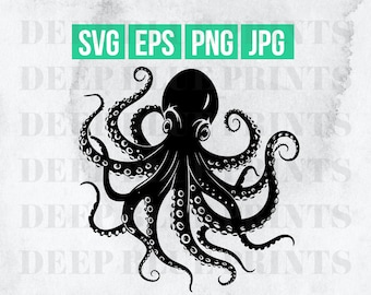 Pulpo SVG / Octpous Clip Art / Pulpo SVG / Tentáculo Clip art / Arte de Pulpo / Vector de Pulpo / Pulpo PNG / Arte Kraken / Pulpo