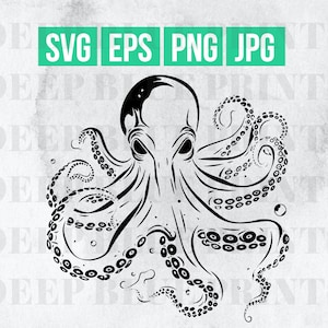 Octopus SVG | Octpous Clip Art | Octopus SVG | Tentacle Clip art | Octopus Art | Octopus Vector | Kraken Art | Octopus PNG