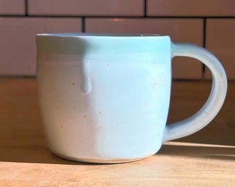 Handmade Wheel Thrown Porcelain Mug