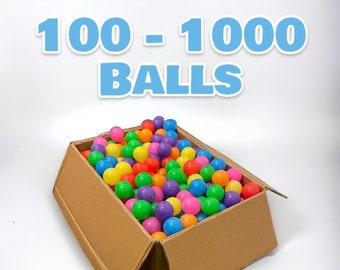 100 - 1000 Plastic Balls Multicolour  Kids Soft Play Pool Pen Children