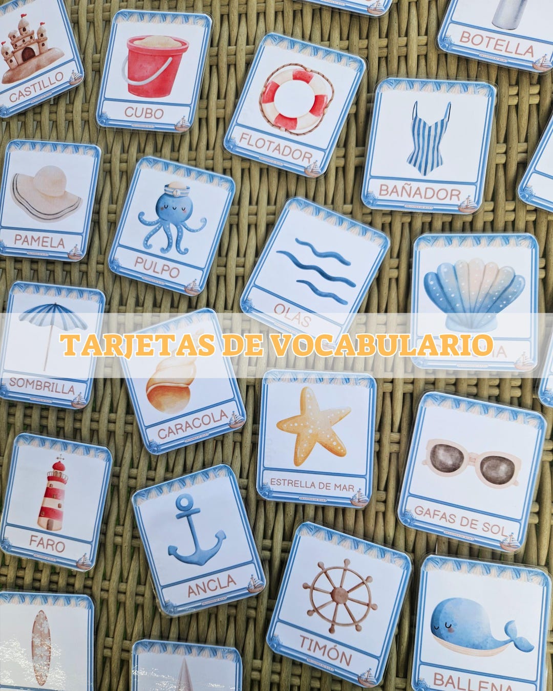 Imprimibles De Tarjetas De Vocabulario - Etsy