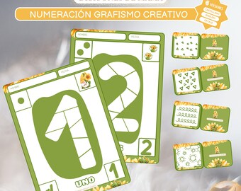 Imprimibles Decora Numeración con Grafismo Creativo