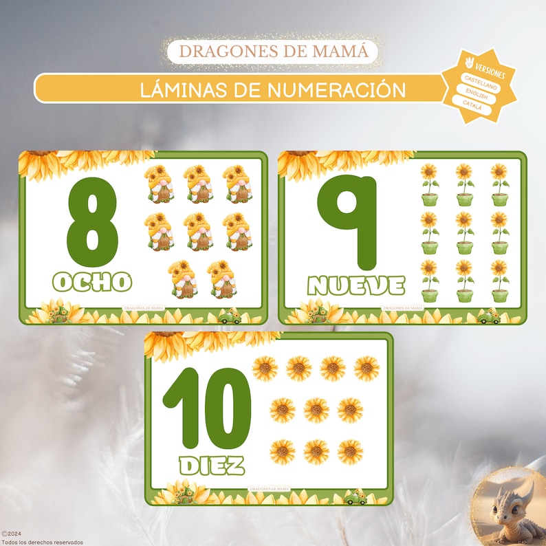 Imprimibles Láminas de Numeración Infantil 1-10 imagen 3