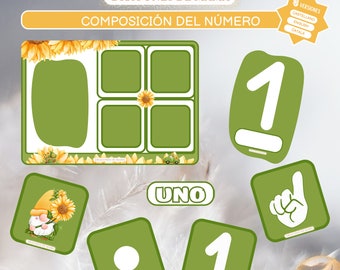 Imprimible Composición del número 1-10