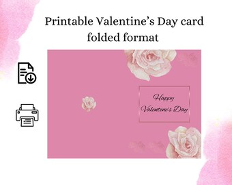 Valentine's Day Printable Card / Instant Download PDF / Printable Card ...
