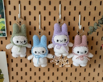 Miffy Keychain Crochet Miffy Keychain Bunny keychain miffy charm crochet miffy plushie