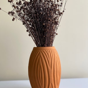 Handmade Terracotta Vase: Rustic Bohemian Decor, Dried Flower Vase