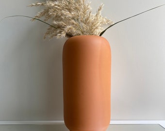 Vase En Céramique Rustique 15,2 Cm - Style Bohème Ferme - Déco Salon Table - Couleur Terre Cuite Grise